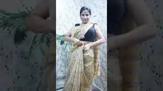 Yellow Cotton Saree Photoshoot With Model By Pixel Caption ! | Shorts | Pixel Caption