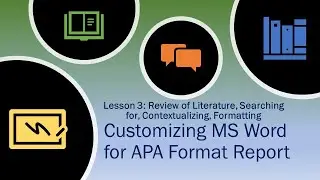 Customizing MS Word for APA Format Report 3