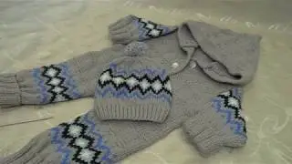 Вязаный детский комплект для самых маленьких.