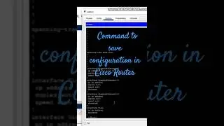 How to save configuration in Cisco Router