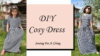 DIY Knit Maxi Dress For Girls