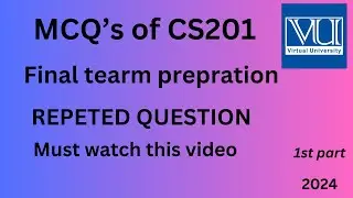 CS201 Important MCQ,s Final term | Past paper 