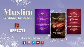 Muslim Wedding Invitation Video || Nikah Walima What's App Invitation || KC Effects