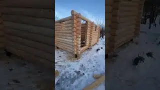 Собирали срубик свежей бани размером 3х5 из Оцилиндровки 