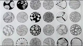 24 Zentangle patterns