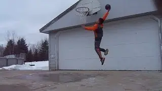 playing basketball outside