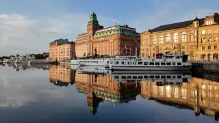 Stockholm Early Morning Walk: Empty Streets (4K)