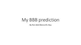 My BBB prediction for Blocky