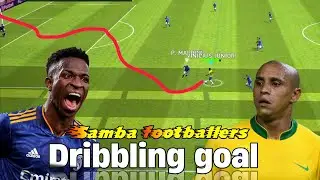 Samba footballers dribbling goal🔥| PES 2021 Skill full goal | Vini Jr PES 2021#shorts #pes2021 #pes