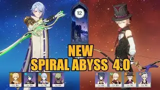 C0 Lyney - New Spiral Abyss 4.0 Showcase || Genshin Impact 4.0