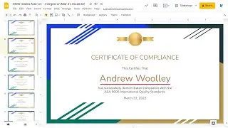 Mail Merge Certificates from Google Slides using Quicklution's Mail Merge add-on