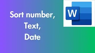 Sort number, text, date in Microsoft Word || RevealYourSkill