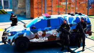 INVADIMOS A FAVELA BATALHÃO DA TROPA DE CHOQUE | GTA V PMESP | GTA 5 POLICIAL
