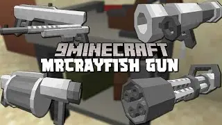 Trying out the mrcrayfish's gun mod in Minecraft