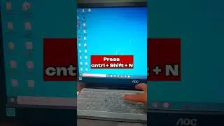 Shortcut Key To Create New Folder #newfolder #keyborad #folder #shorts #viral
