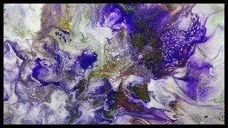Dirty Pour Dutch Pour Puddle Pour on a Tile