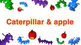 DIY Air Dry Clay Miniature: Cute Caterpillars Eating Apples | Zoe Clay