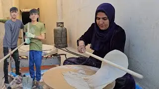 How a Nomadic Family Bakes Traditional Bread and Cares for Their Homestead
