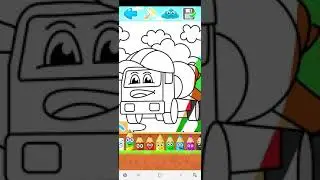 РАСКРАШИВАЕМ БЕТОНОМЕШАЛКУ!!!(Для детей)