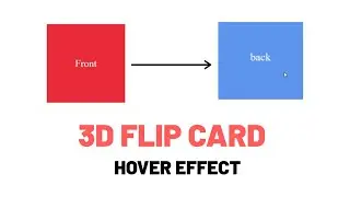 3D Flip card hover effect using html5 and css3