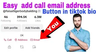 Add email button in tiktok bio | How to add call option in tiktok | how to add address option tiktok