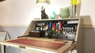Tour of a compact hobby space in a bureau cupboard