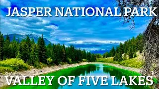 The Scenic easy hike along the: Valley of Five Lakes. Jasper National Park. Alberta Canada