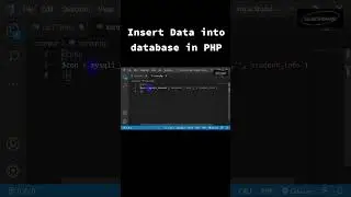 Insert Data into database in PHP