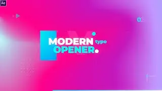 Modern Typography Opener Promo Gradient After Effects Template Download 4K