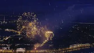 Салют 9 мая 2019 с квадрокоптера  - Санкт-Петербург