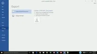 Convert Microsoft Office 2015 file to PDF on Windows 10