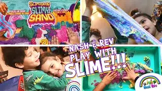 Nash & Rev Play With Slime!!!  For Kids!!!