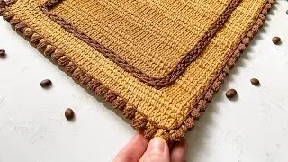 Spectacular rectangular crochet napkin ● Tunisian knitting ● crocheting