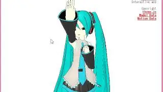 THREE.MMDLoader interactive app example