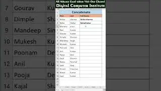 HOW TO USE CONCATENATE FORMULA IN EXCEL | Advance excel tips and tricks | #shorts #shortvideo