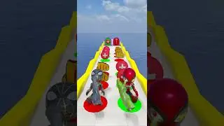 GTA V Romantic Punch Run With RED Spidey and Black Spidey #gta