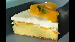 Вкуснейший ПИРОГ С ПЕРСИКАМИ и сметанным кремом