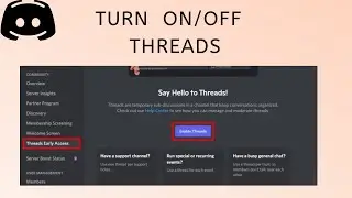 How to Turn On or Off Threads on Discord