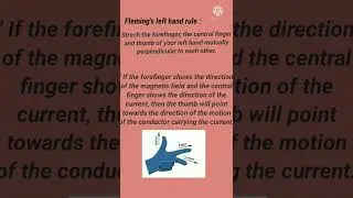 Fleming's left hand rule #shorts #class 9😍😍