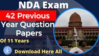 NDA Previous Year Question Paper of 10 Years| NDA Math and GAT Previous Year Question Papers