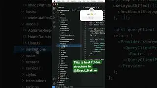 Best folder structure in react native #smartphone #coding #reactnative #javascript #mobilelegends