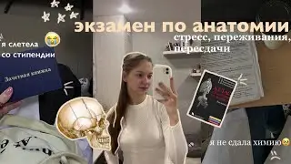 сдаю экзамен по анатомии 💀 || я слетела со стипендии😭 || пересдача
