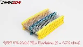 1/4W 1% High Precision Metal Film Resistors Kit 1 100 200 220 330 470 1