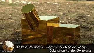 Faked Rounded Corners on Normal Map: Substance Painter Generator