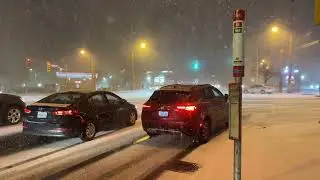 Toronto GTA Region's First Snowstorm 2024 | Captured in 4K  || Hazardous Weather Conditions Unveiled