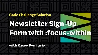Sparkbox Code Challenge Solution: Newsletter Sign-Up Form with :focus-within
