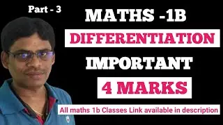 DIFFERENTIATION | DIFFERENTIATION IMPORTANT 4 MARKS PROBLEMS | MATHS 1B