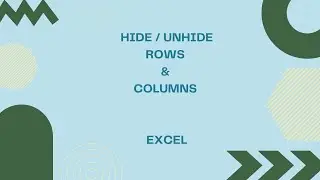 Hide a Row or Column in Excel