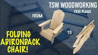 Building a Folding Adirondack Chair with Free pdf Templates | TSW Woodworking