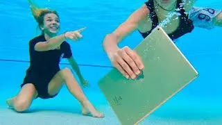 НАШЛИ ПЛАНШЕТ iPad ПОД ВОДОЙ в БАССЕЙНЕ!!!